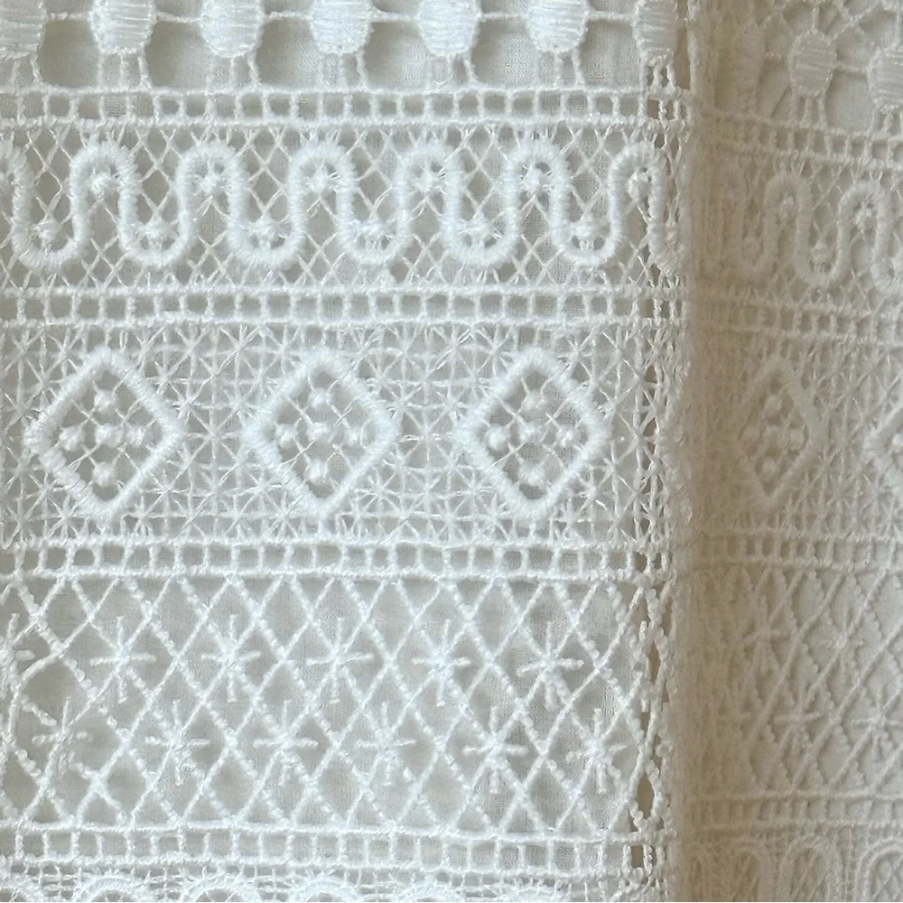 MANGO Elegant White Lace Dress - Picture 4 of 15